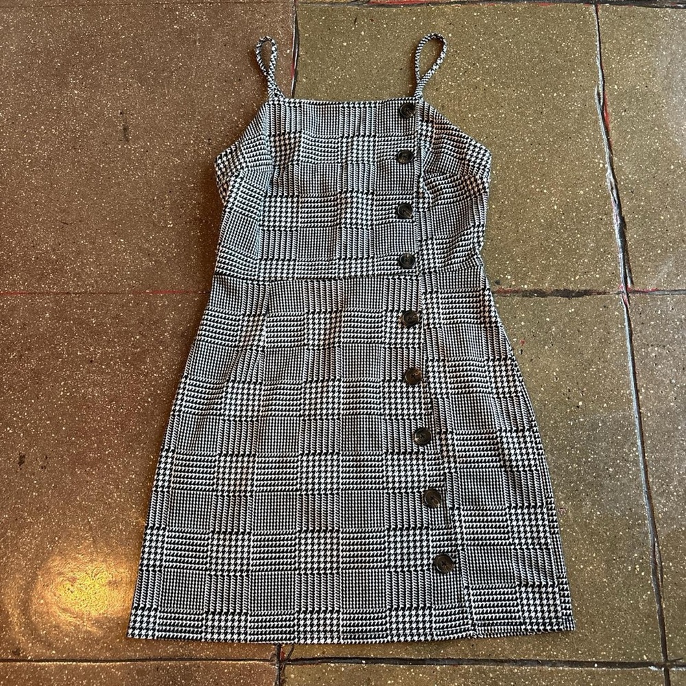 Wild Fable Black and White Plaid Mini Dress